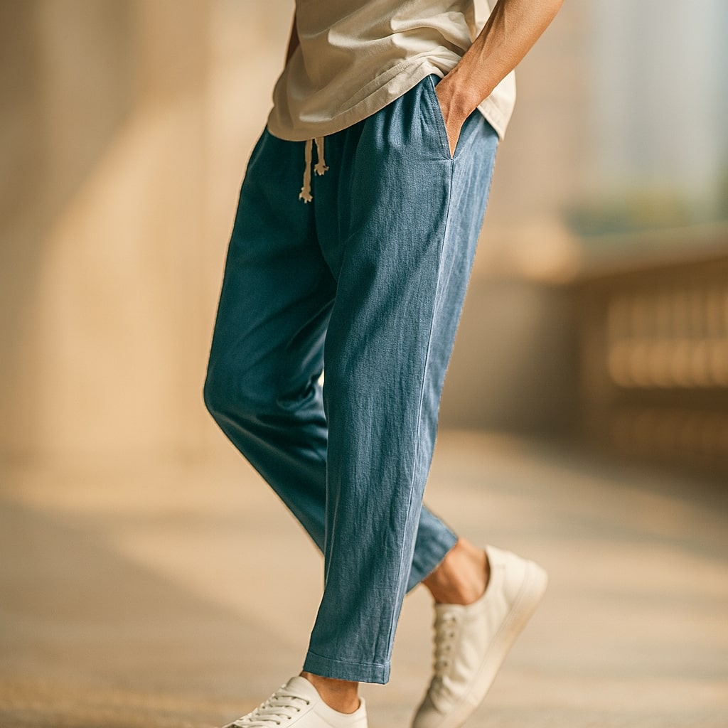 Elio Cotton Drawcord Pant