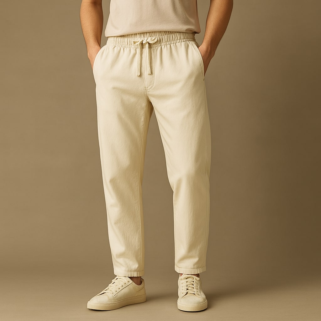 Elio Cotton Drawcord Pant