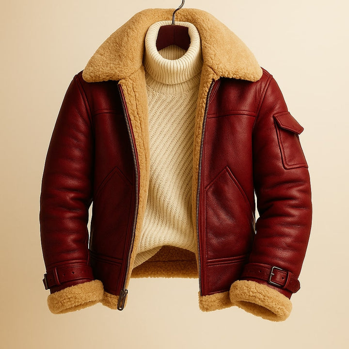 Sergio Shearling-Lined Leather Jacket