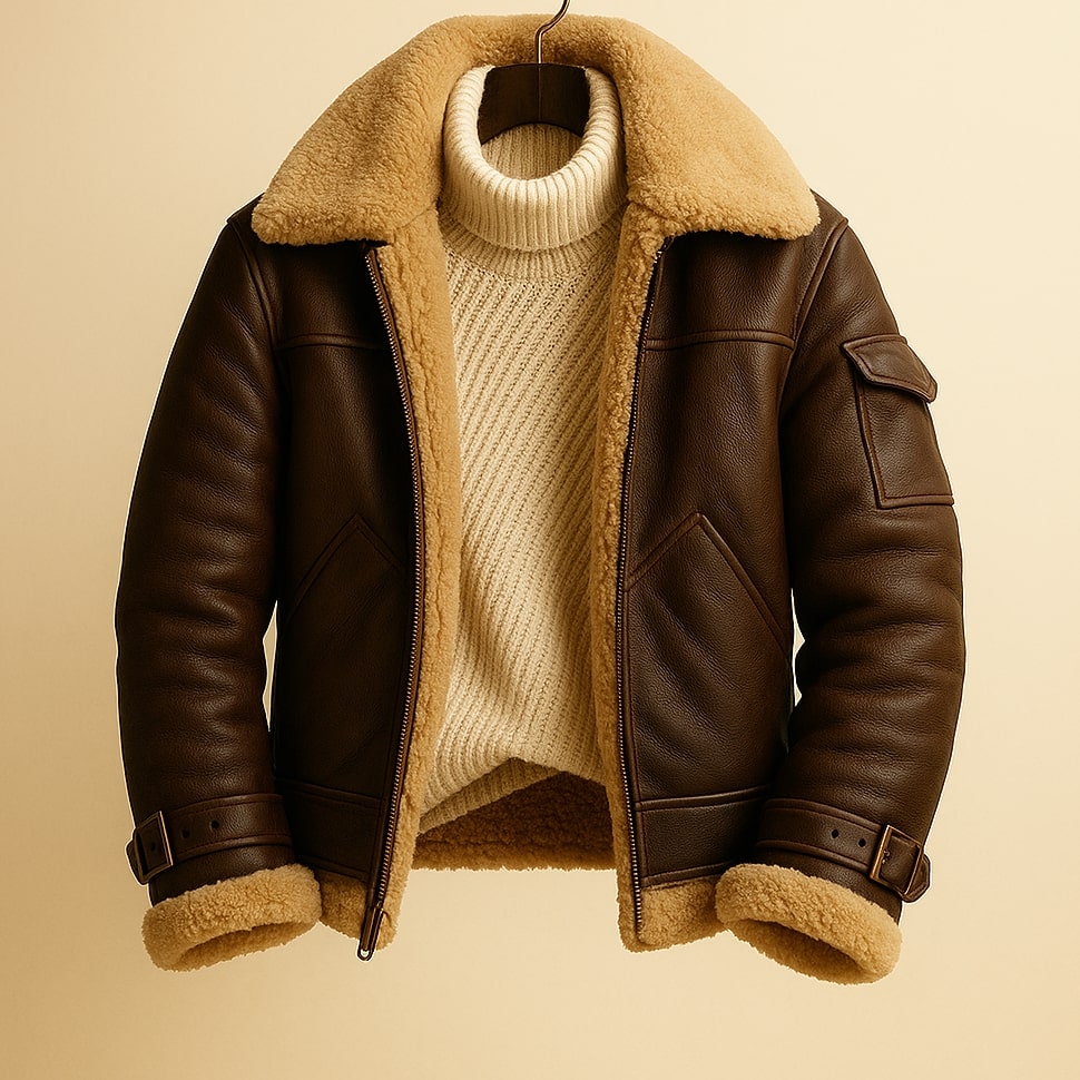 Sergio Shearling-Lined Leather Jacket