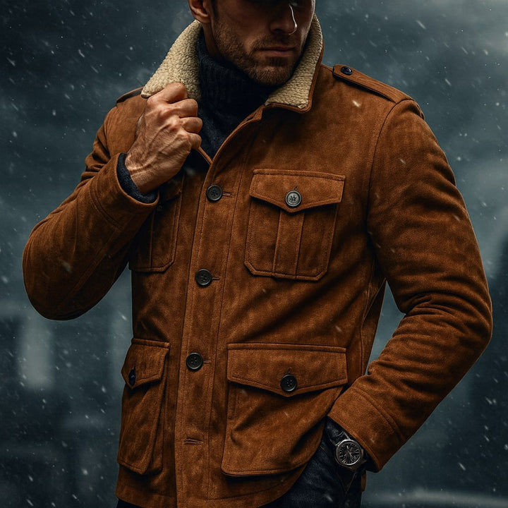 Giovanni Sueded Sherpa Field Jacket