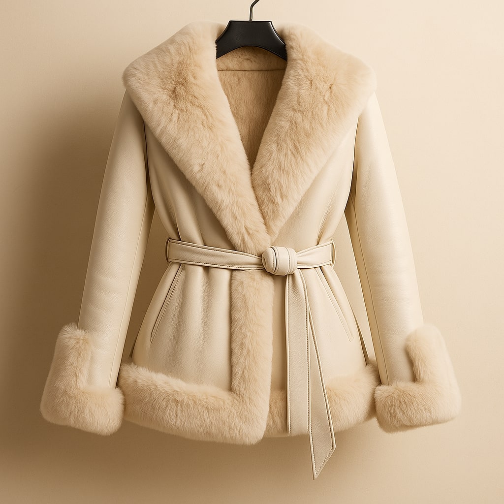 Valentina Fur-Trim Leather Jacket