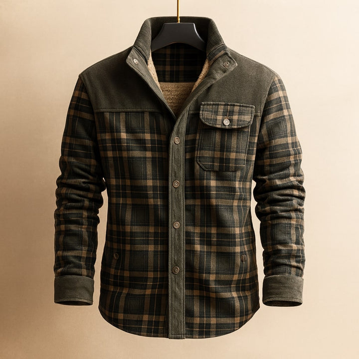 Matteo Lined Cotton Flannel Shirt