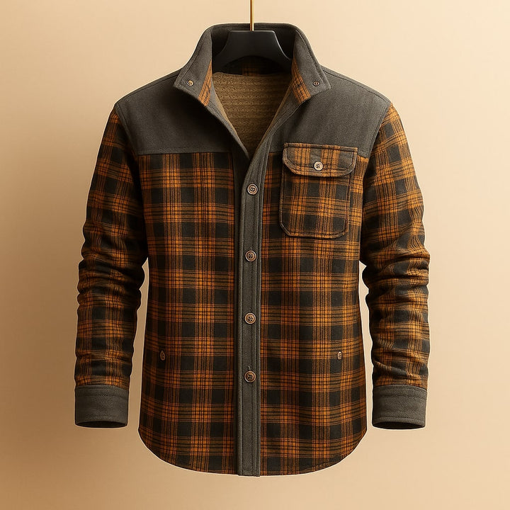Matteo Lined Cotton Flannel Shirt