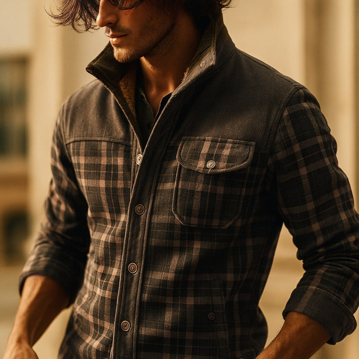 Matteo Lined Cotton Flannel Shirt