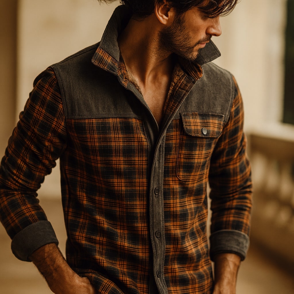 Matteo Lined Cotton Flannel Shirt