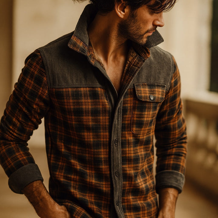 Matteo Lined Cotton Flannel Shirt