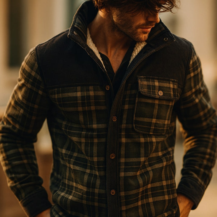 Matteo Lined Cotton Flannel Shirt