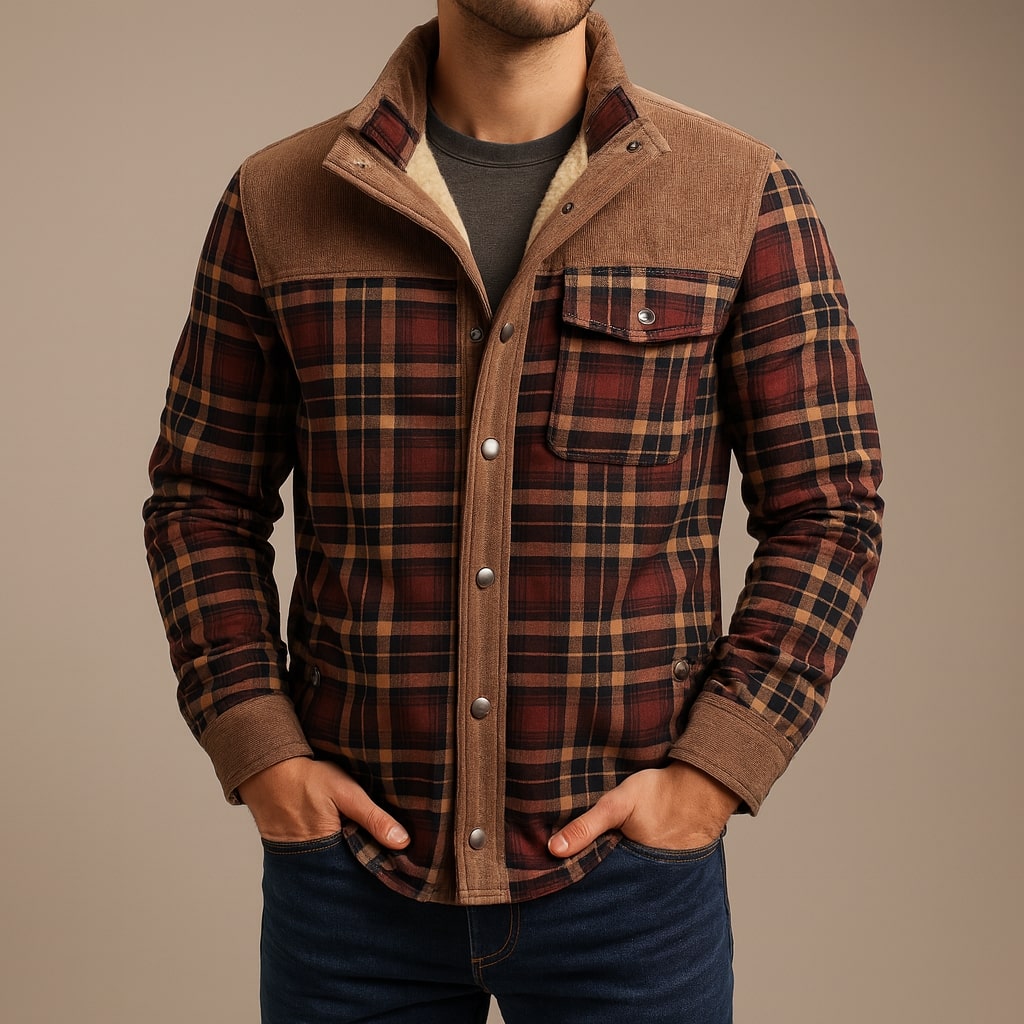 Matteo Lined Cotton Flannel Shirt