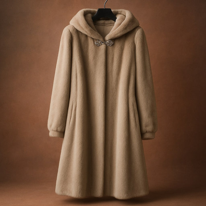 Elena Hooded Plush Coat