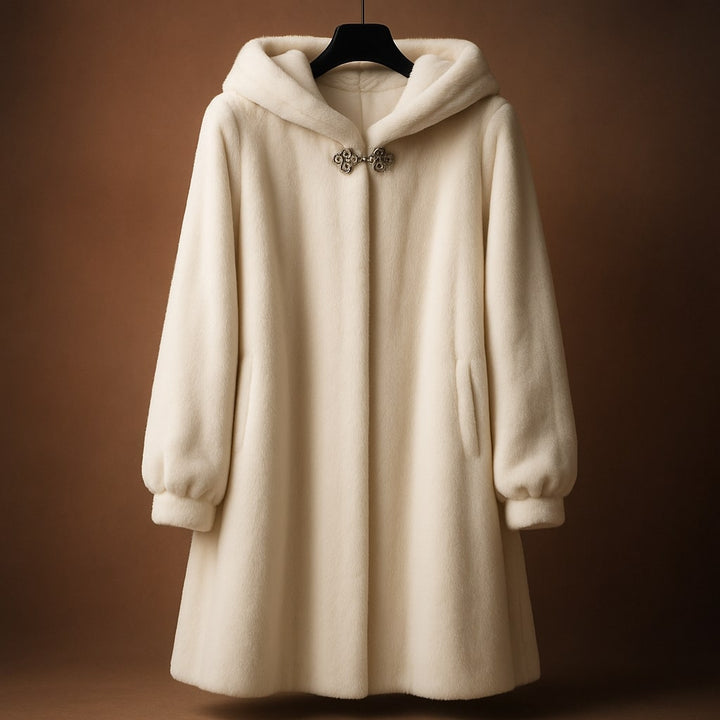Elena Hooded Plush Coat
