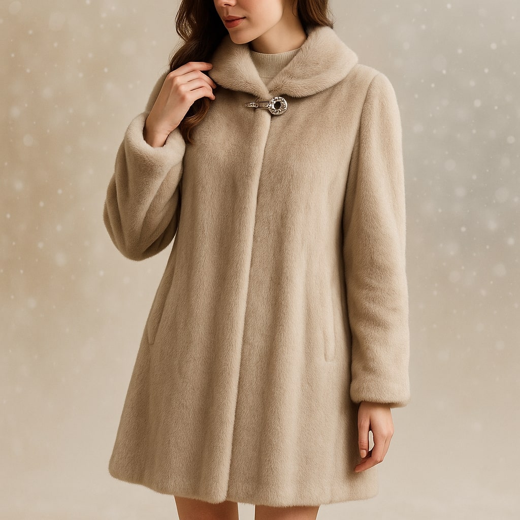Elena Hooded Plush Coat