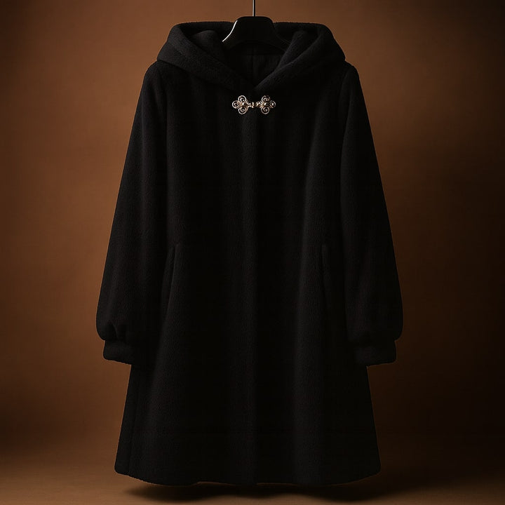 Elena Hooded Plush Coat