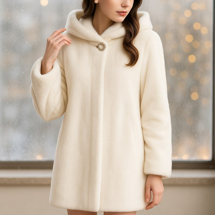 Elena Hooded Plush Coat