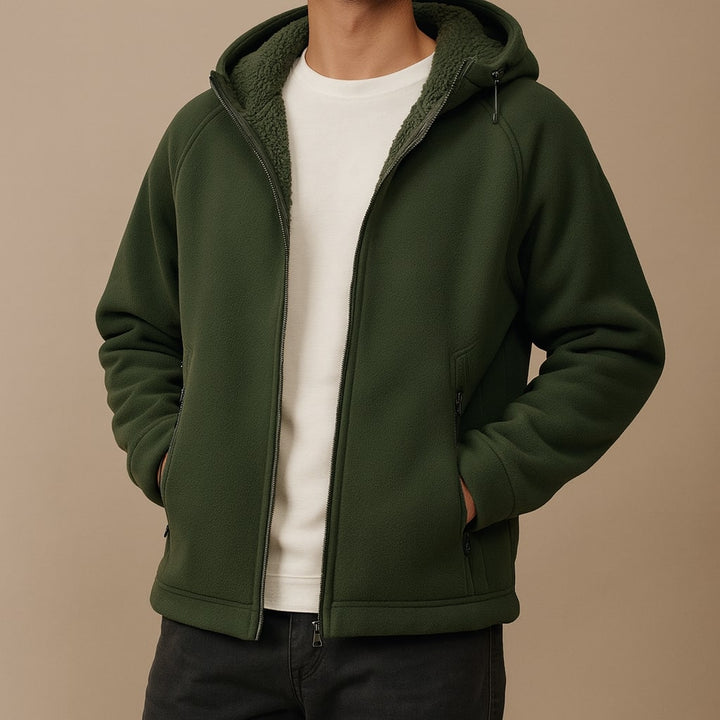 Matteo Sherpa-Lined Zip Hoodie