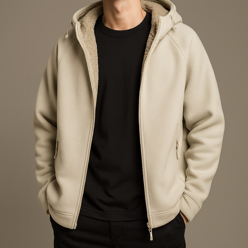 Matteo Sherpa-Lined Zip Hoodie