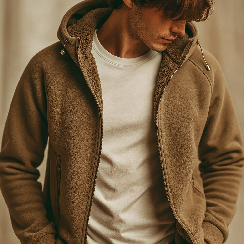 Matteo Sherpa-Lined Zip Hoodie