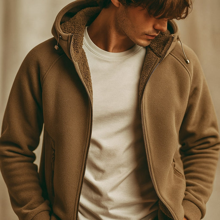 Matteo Sherpa-Lined Zip Hoodie