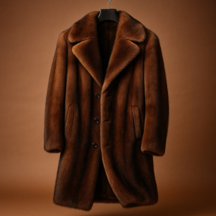 Vittorio Fur-Style Long Coat