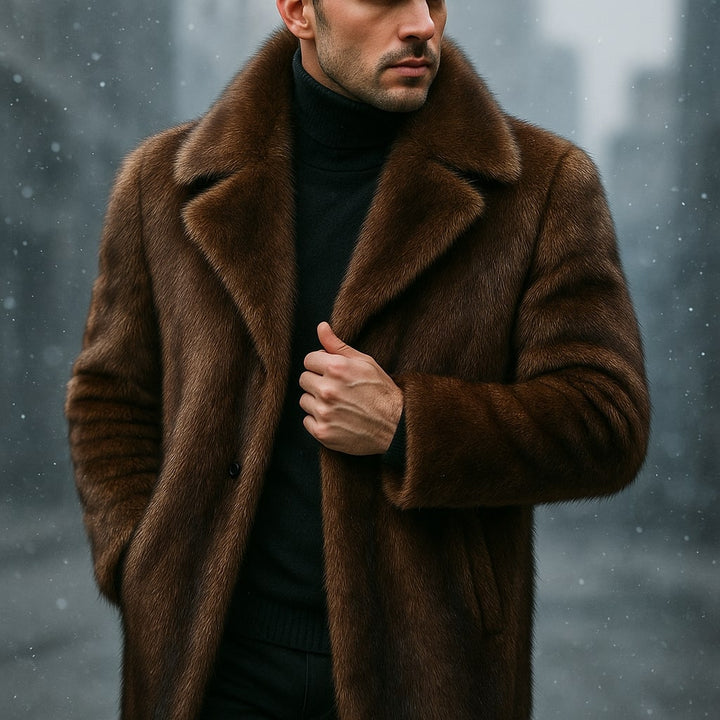 Vittorio Fur-Style Long Coat