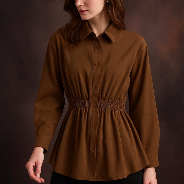 Elena Shaped Button-Up Shirt