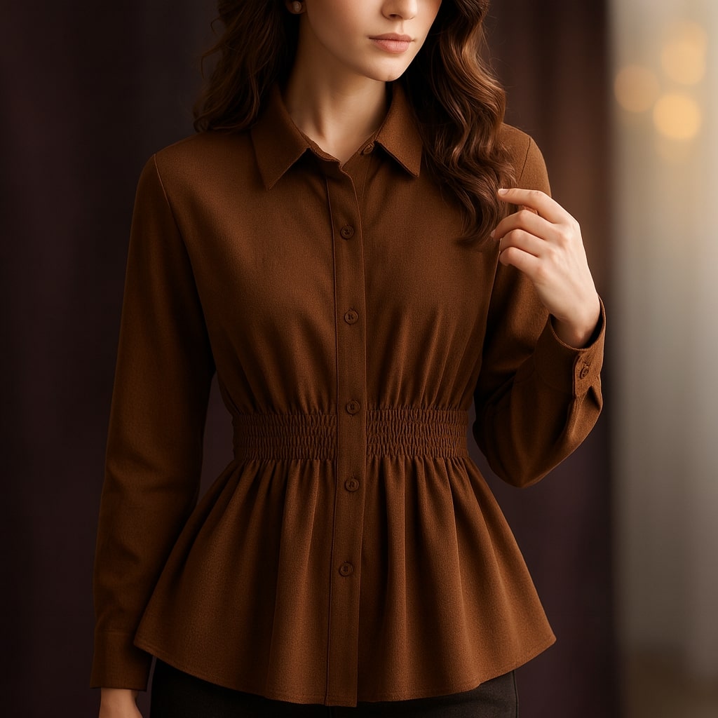 Elena Shaped Button-Up Shirt