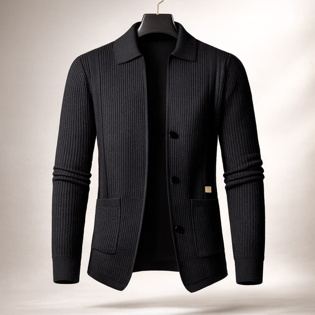 Marcello Textured Button Cardigan