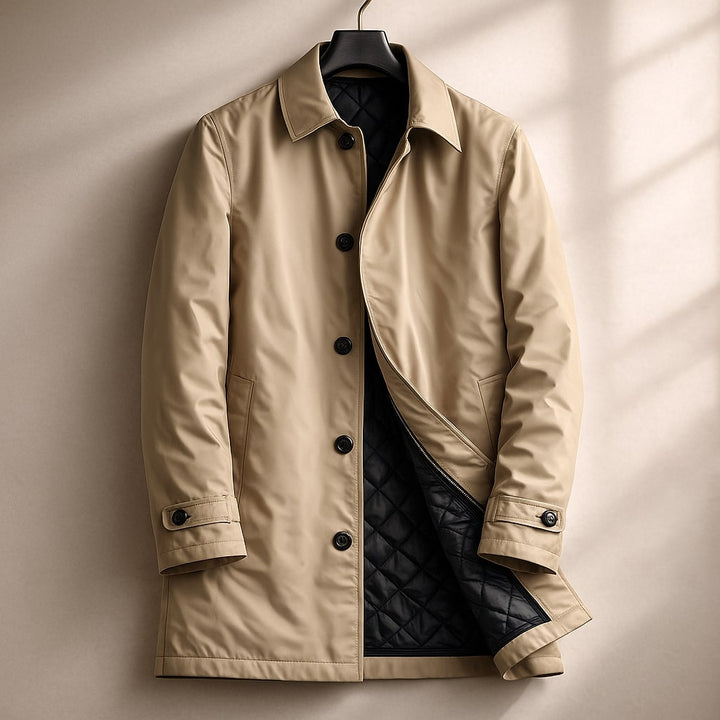 Lorenzo Quilted-Lined Car Coat