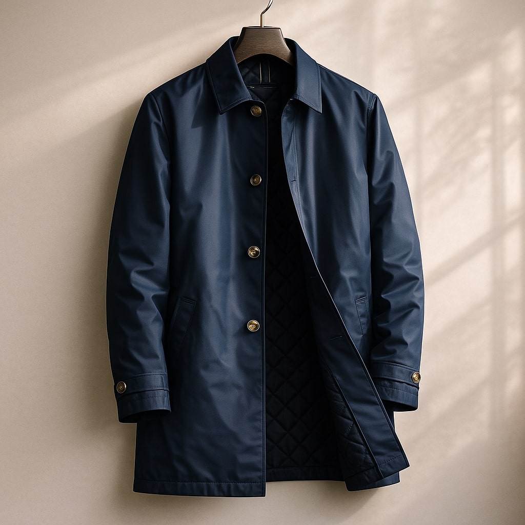 Lorenzo Quilted-Lined Car Coat