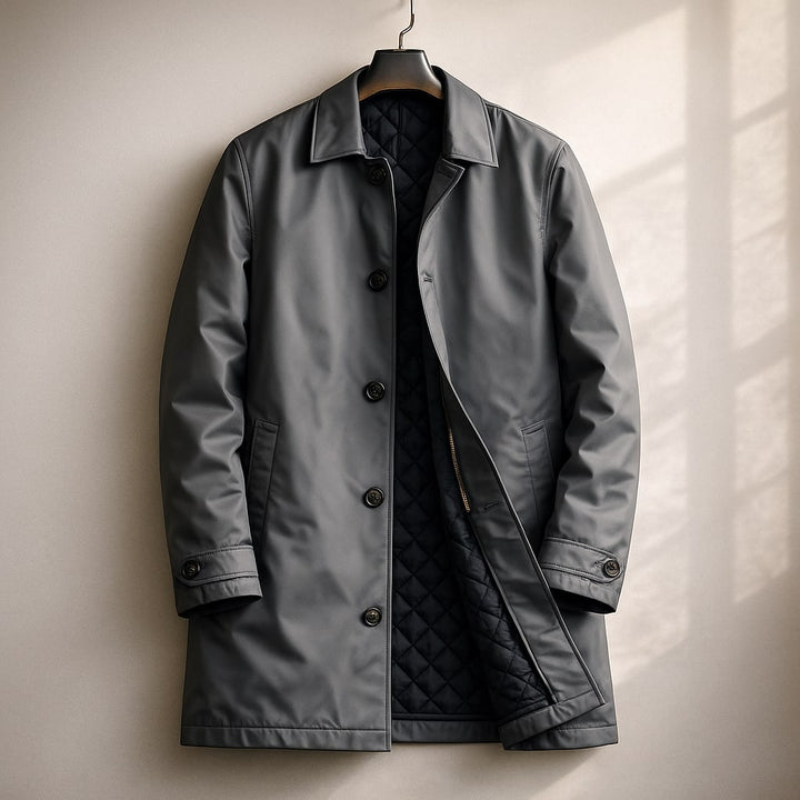 Lorenzo Quilted-Lined Car Coat
