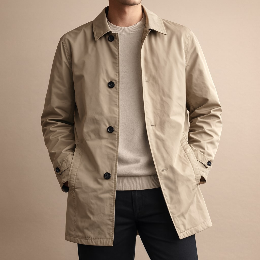 Lorenzo Quilted-Lined Car Coat
