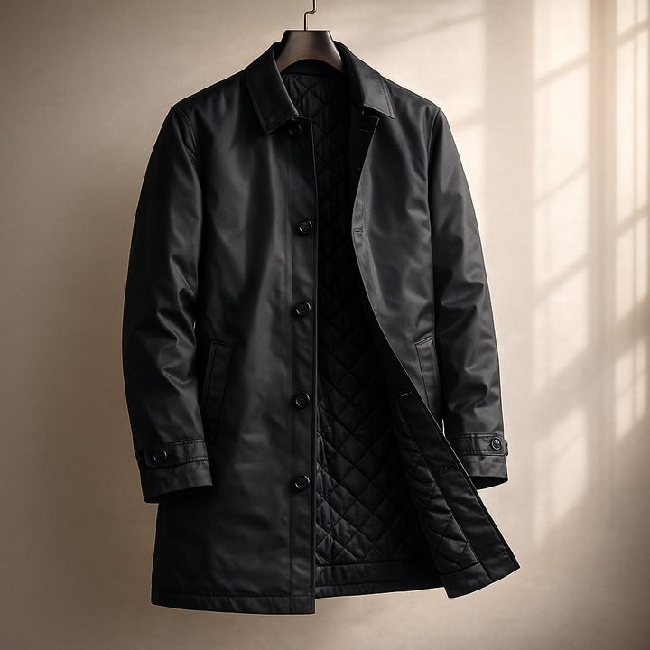 Lorenzo Quilted-Lined Car Coat
