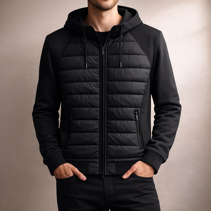 Matteo Quilted Zip Hoodie