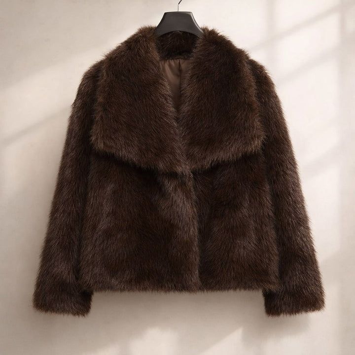 Valeria Fur-Style Cropped Jacket