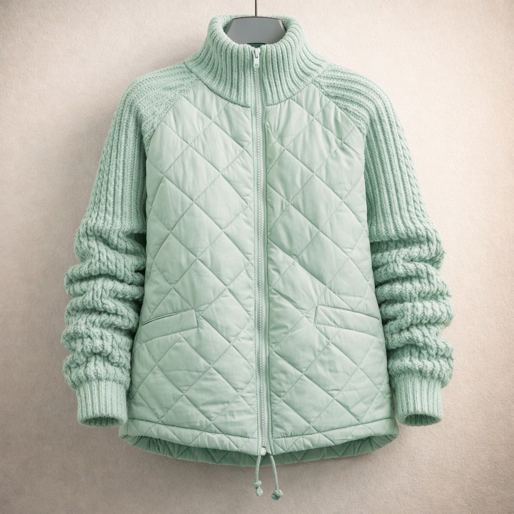 Elia Quilted Hybrid Zip Jacket