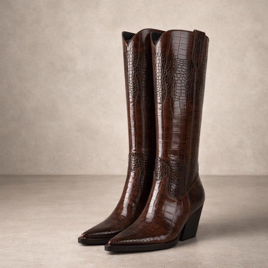 Valeria Structured Tall Leather Boot