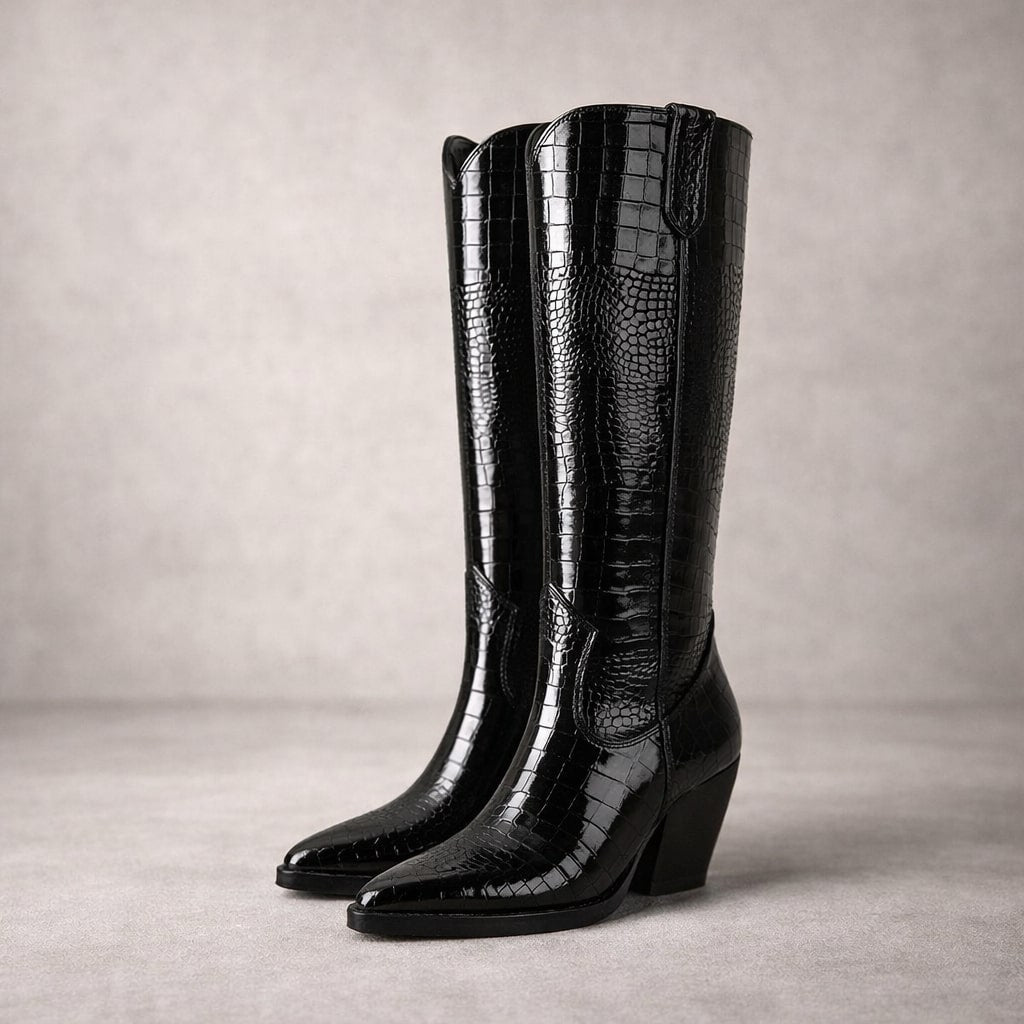 Valeria Structured Tall Leather Boot