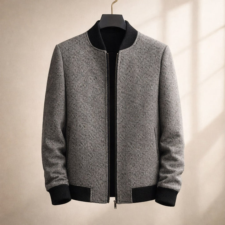 Lorenzo Wool Zip Bomber Jacket