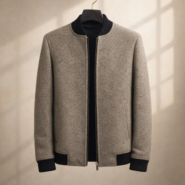 Lorenzo Wool Zip Bomber Jacket