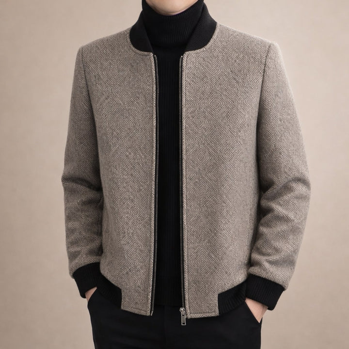 Lorenzo Wool Zip Bomber Jacket