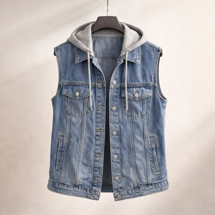 Giada Hooded Denim Vest