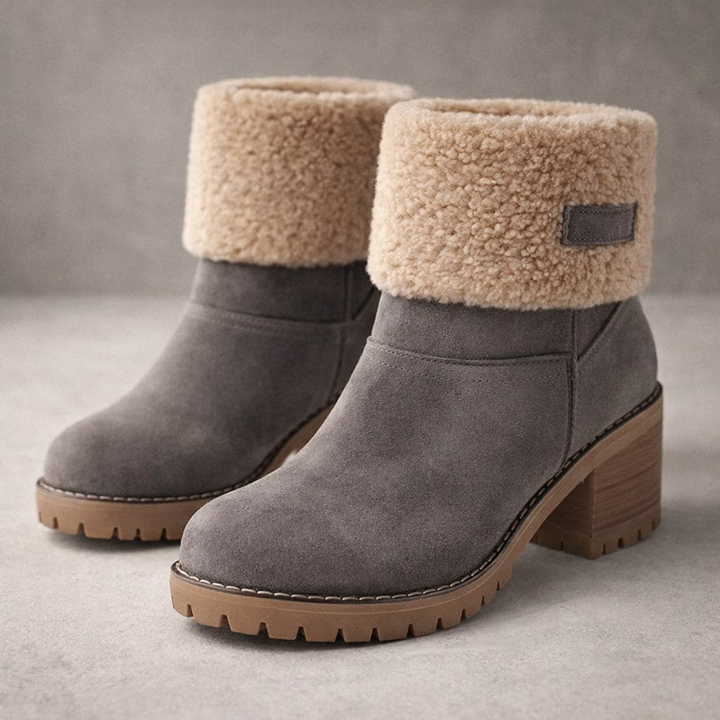 Valeria Suede Cuffed Ankle Boot
