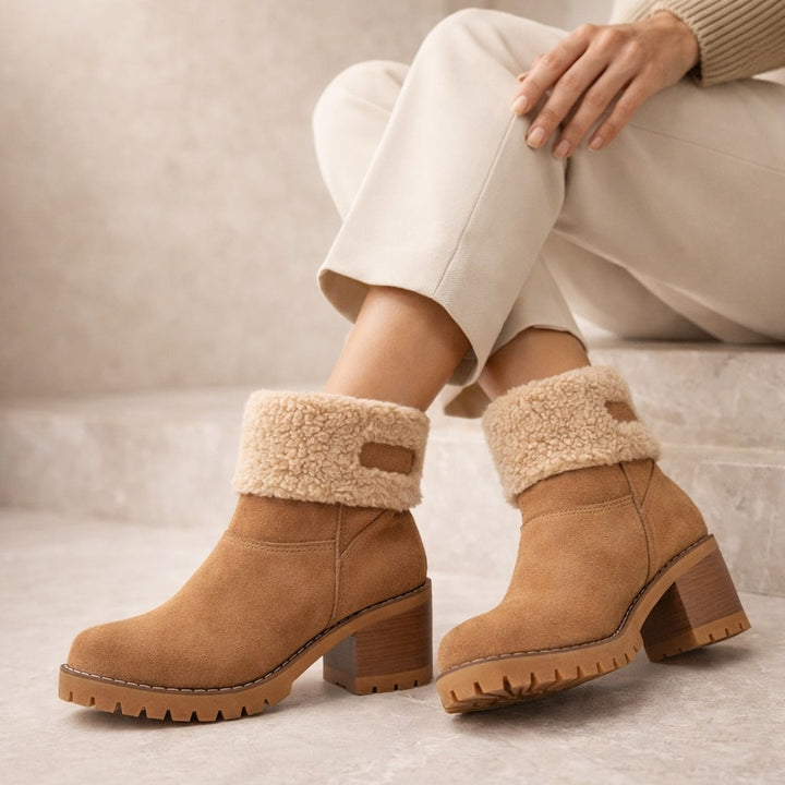 Valeria Suede Cuffed Ankle Boot