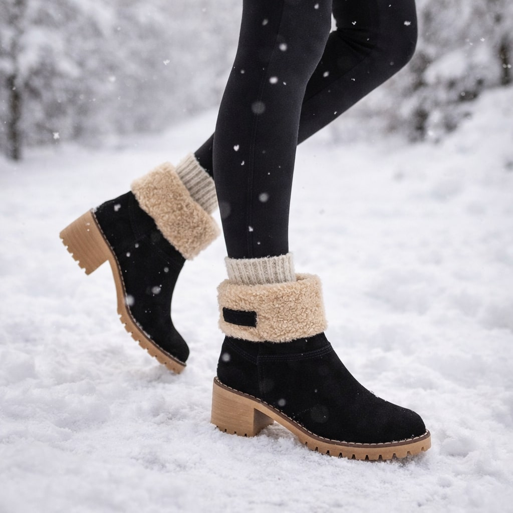 Valeria Suede Cuffed Ankle Boot