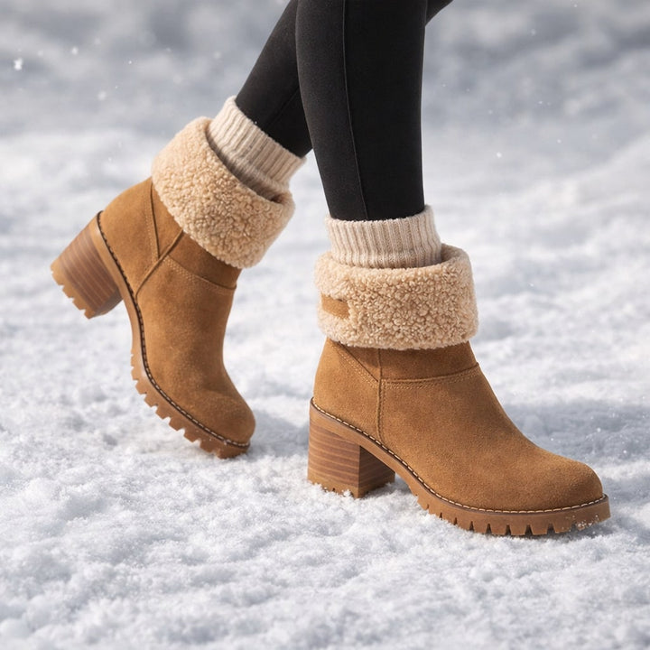 Valeria Suede Cuffed Ankle Boot