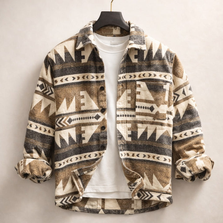 Dario Patterned Overshirt Jacket