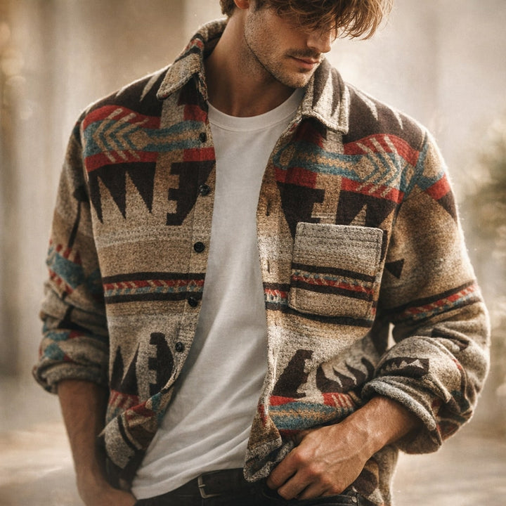 Dario Patterned Overshirt Jacket