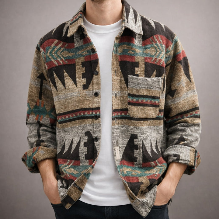 Dario Patterned Overshirt Jacket