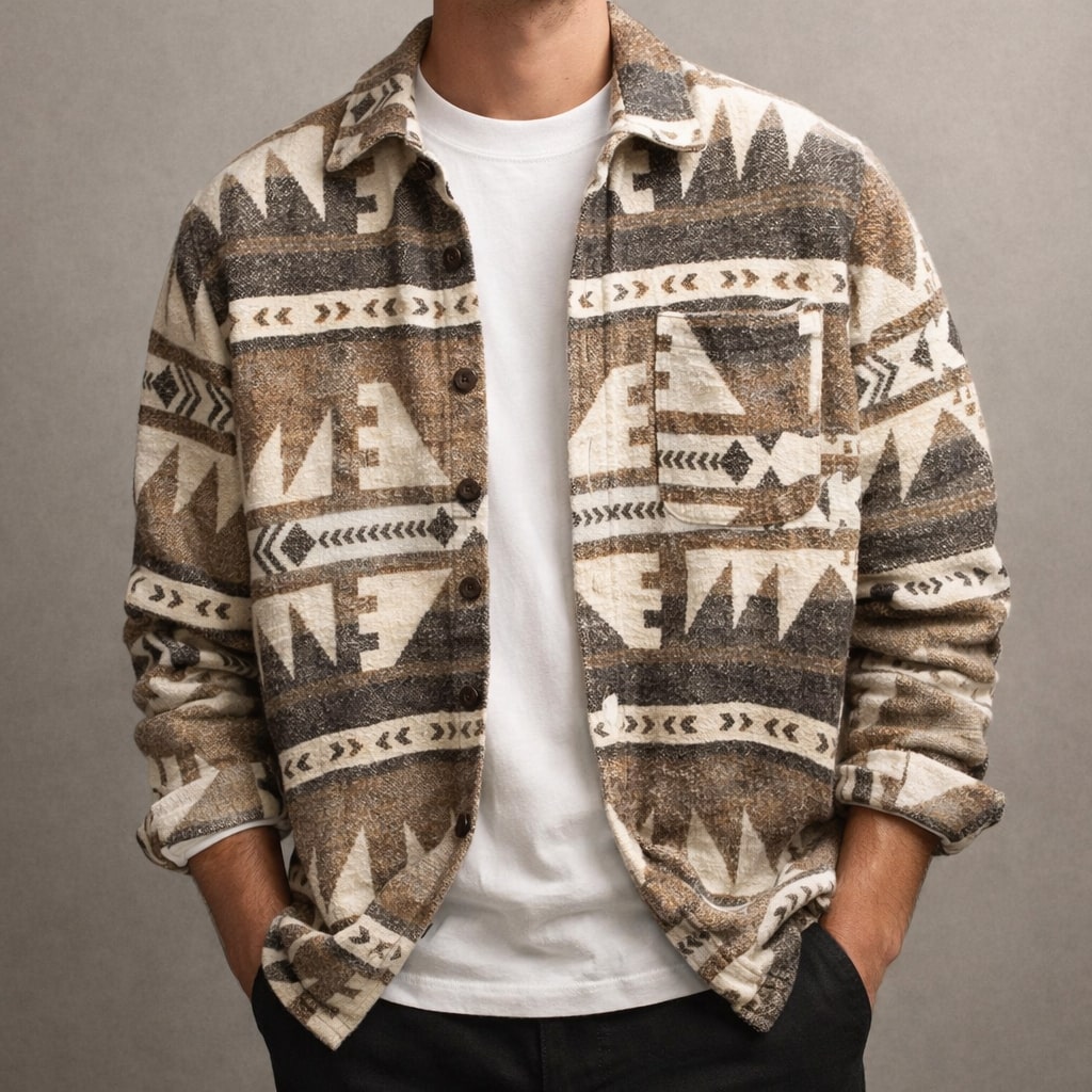 Dario Patterned Overshirt Jacket