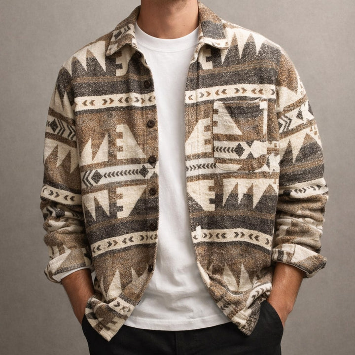Dario Patterned Overshirt Jacket